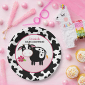 ガールファームカウベビーシャワー紙プレート ペーパープレート (パーティー)