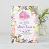 ガールファームベビーシャワー招待状 招待状 (スタンド正面)