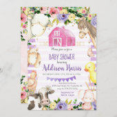ガールファームベビーシャワー招待状 招待状 (正面/裏面)
