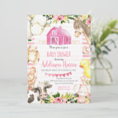 ガールファームベビーシャワー招待状 招待状 (スタンド正面)