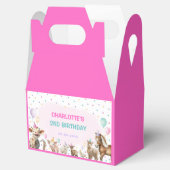 ガールファーム動物カラフル紙吹雪誕生日パーティー フェイバーボックス (オープン)