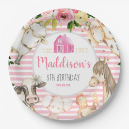 ガールファーム誕生日紙プレート ペーパープレート