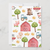 ガールファーム赤ちゃんシャワー 招待状 (裏面)