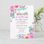 ガールフィエスタベビーシャワー招待フローラパーティー 招待状 (スタンド正面)