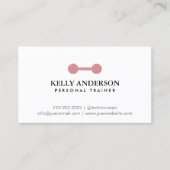 ガールフィットネスパーソナルトレーナーシンプルプレインピンク 名刺 (正面)