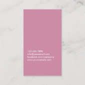 ガールフィットネスピンクパーソナルトレーナー 名刺 (裏面)