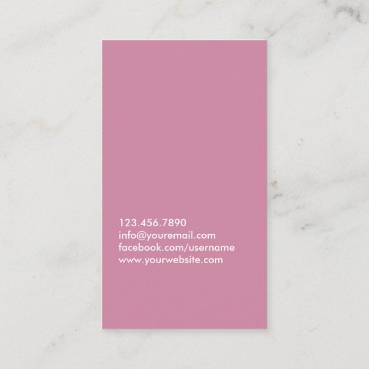 ガールフィットネスピンクパーソナルトレーナー 名刺 (裏面)