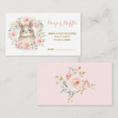 ガールフェミニンバニー赤面フローラおむつラッフル エンクロージャーカード (正面/裏面)