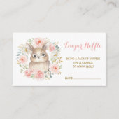 ガールフェミニンバニー赤面フローラおむつラッフル エンクロージャーカード (正面)
