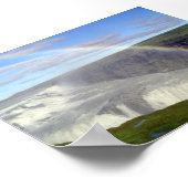 ガールフォスの滝アイスランドに虹 ポスター (角)