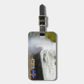 ガールフォスの滝 – 南西アイスランド ラゲッジタグ (正面縦)