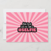 ガールフォトブース自撮り誕生日パーティー 招待状 (裏面)