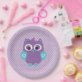 ガールフクロウ紙プレートfor Anyイベント ペーパープレート (パーティー)