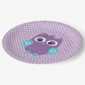 ガールフクロウ紙プレートfor Anyイベント ペーパープレート (アングル)