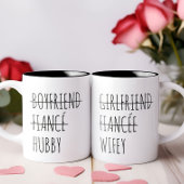 ガールフパーソナライズされたァイルアンセトゥウィフィーおもしろい ツートーンマグカップ