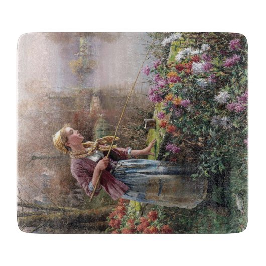 ガールフランスの魚釣りインブリタニー カッティングボード (正面)