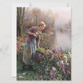 ガールフランスの魚釣りインブリタニー カード