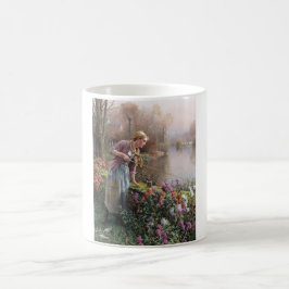 ガールフランスの魚釣りインブリタニー コーヒーマグカップ