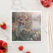 ガールフランスの魚釣りインブリタニー スタンダードランチョンナプキン (インサイチュ)