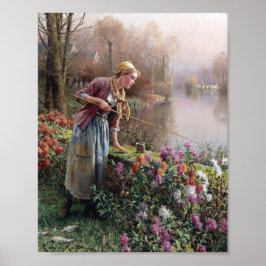 ガールフランスの魚釣りインブリタニー ポスター