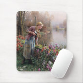 ガールフランスの魚釣りインブリタニー マウスパッド (マウス)