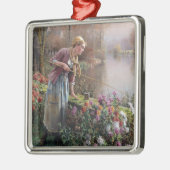 ガールフランスの魚釣りインブリタニー メタルオーナメント (左)