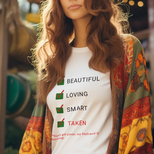 ガールフレンドおもしろいタイポグラフィカスタムヴァレンティネス Tシャツ