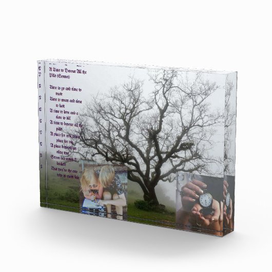 ガールフレンドおもしろい向けのかわいい詩の贈り物 フォトブロック (右)