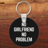 ガールフレンドおもしろい引用文 キーホルダー (正面)