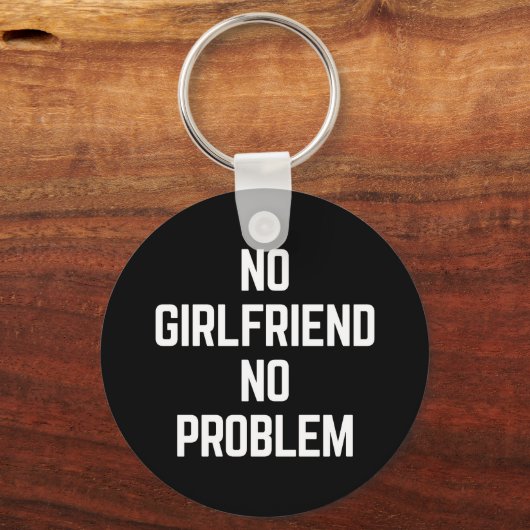 ガールフレンドおもしろい引用文 キーホルダー (正面)