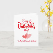 ガールフレンドお気に入りのハートフェルトのバレンタインデー カード (黄色い花)