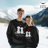 ガールフレンドかわいいドッグカップルのバレンタイン スウェットシャツ