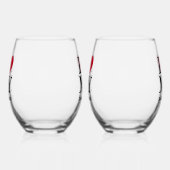 ガールフレンドが大好きなバレンタインデー |ボーイフレンド ステムなしワイングラス (左)