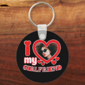 ガールフレンドが大好きパーソナライズされた キーホルダー (正面)