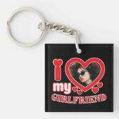 ガールフレンドが大好きパーソナライズされた キーホルダー (正面)