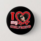 ガールフレンドが大好きパーソナライズされた 缶バッジ (正面)