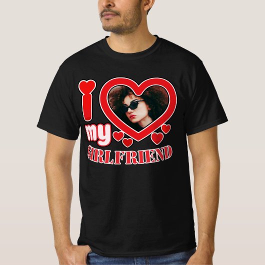 ガールフレンドが大好きパーソナライズされた Tシャツ (正面)
