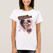 ガールフレンドが大好き |写真カスタム2枚 Tシャツ (正面)