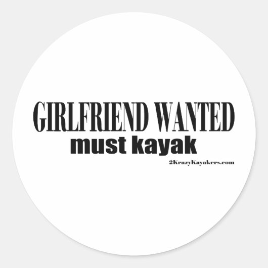 ガールフレンドが欲しい ラウンドシール (正面)