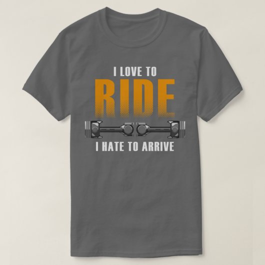 ガールフレンドとバイクに乗る Tシャツ (デザイン正面)