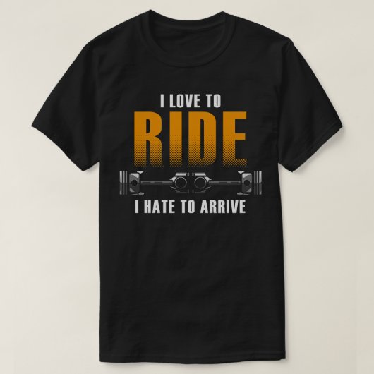 ガールフレンドとバイクに乗る Tシャツ (デザイン正面)