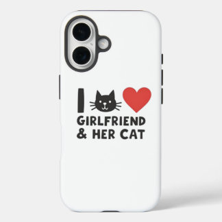 「ガールフレンドと彼女の猫が大好き」猫頭用iPhone iPhone 16ケース