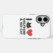 「ガールフレンドと彼女の猫が大好き」猫頭用iPhone Case-Mate iPhoneケース (裏面 (横))
