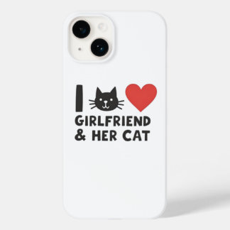 ガールフレンドと彼女の猫が大好き» Cat Head iPhone Case-Mate iPhone 14ケース