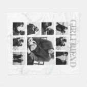 ガールフレンドと永遠に写真コラージュ フリースブランケット (正面(横))