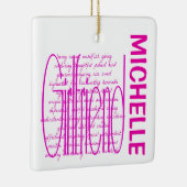 ガールフレンドに愛の言葉をカスタム選ぶ セラミックオーナメント (右)