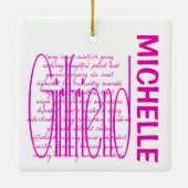 ガールフレンドに愛の言葉をカスタム選ぶ セラミックオーナメント (裏面)