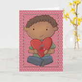 ガールフレンドに贈られるバレンタインデーのカード カード (黄色い花)