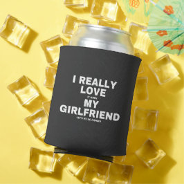 ガールフレンドに魚釣り 缶クーラー