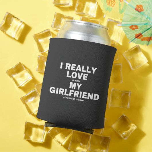 ガールフレンドに魚釣り 缶クーラー (インサイチュ 夏)